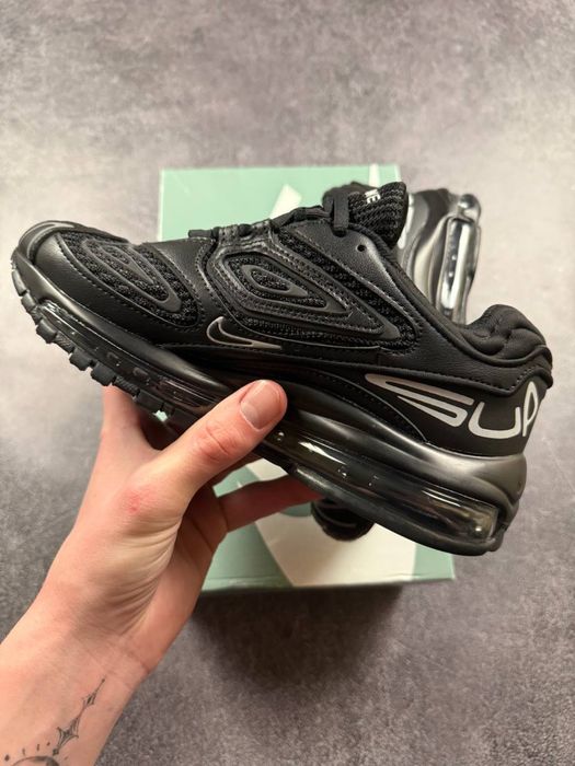Найкраща Якість! Кросівки Nike Air Max 98 x Supreme Black•Найк Аір макс (чорні) Супрім,supreme nike, air max 98