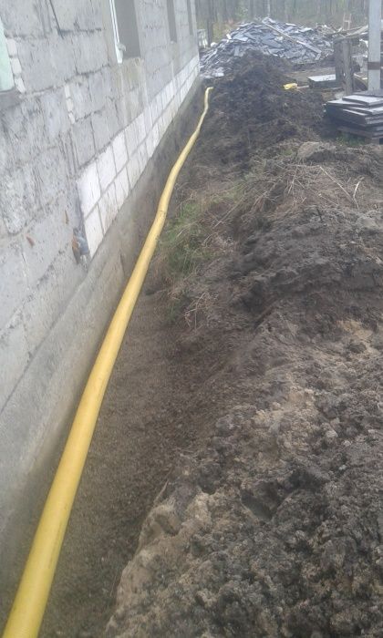 DRENAŻ - budowa studni chłonnych- hydroizolacja