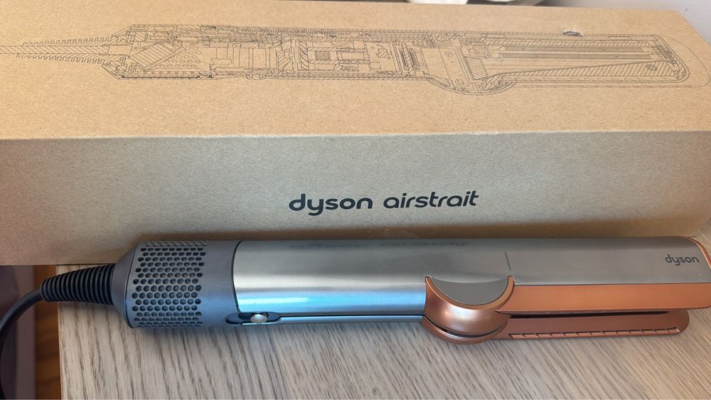 Alisador Dyson Airstrait Nickel/Copper – Quase Novo + Fatura