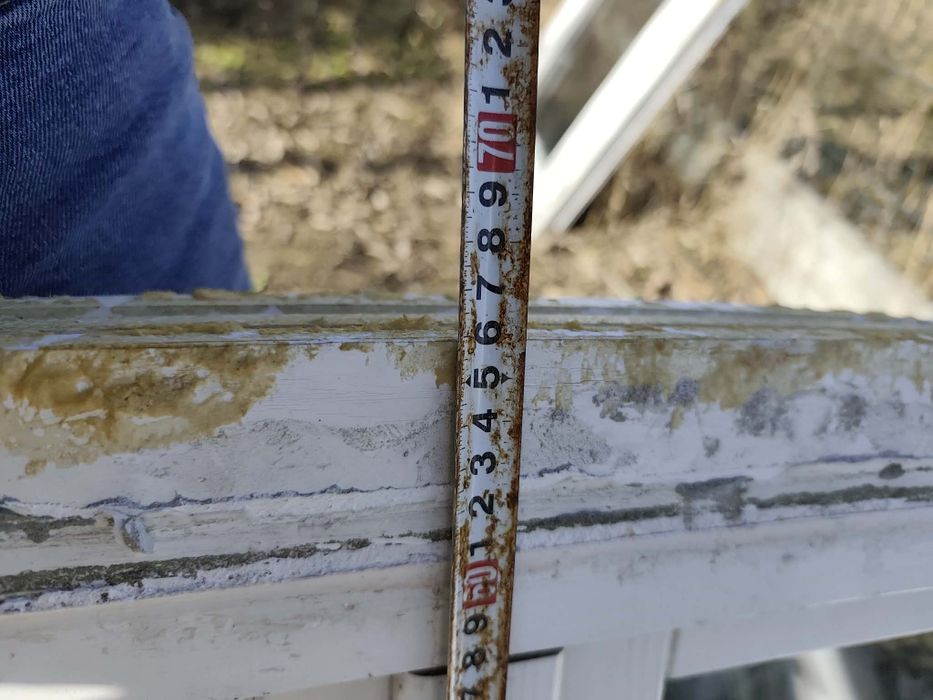 Okno używane 128 x 66 drewniane łukowe