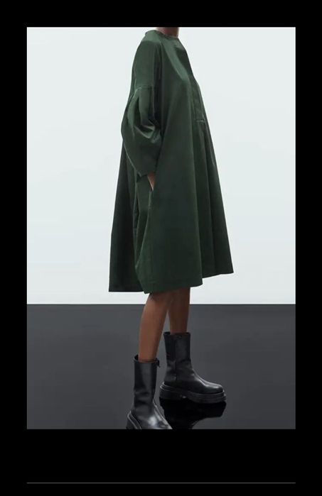 Cos butelkowa zieleń sukienka S