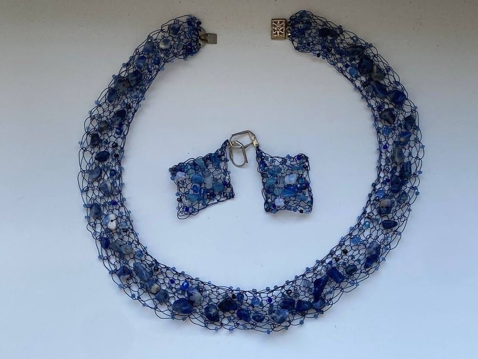 Кольє та сережки. Набір ручної роботи.