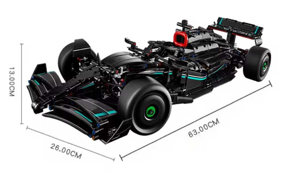 Klocki SuperCar Mercedes bolid F1 AMG 1642-elem 63cm kolekcjonerski