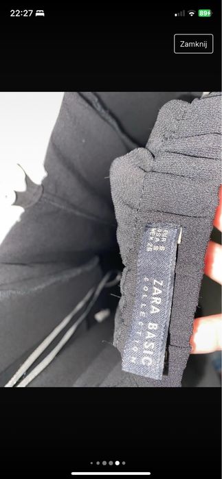 Kombinezon długi czarno biały Zara r.S