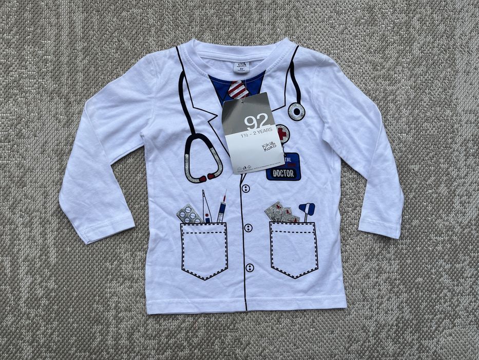 Bluzka rozm. 92 Kiki&koko lekarz biała