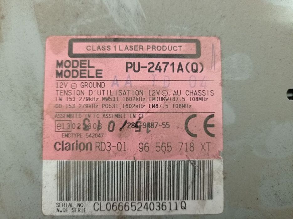 Radio Citroên C2 (Jm_)