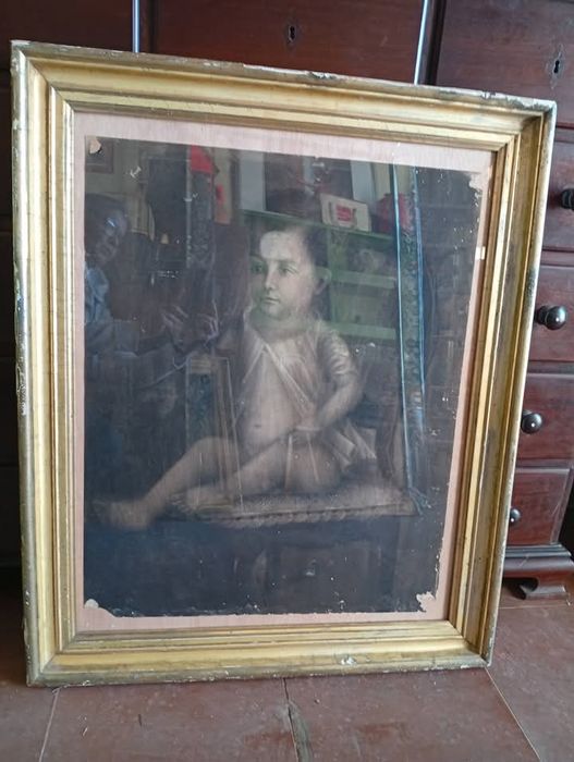 Carvão assinado e datado