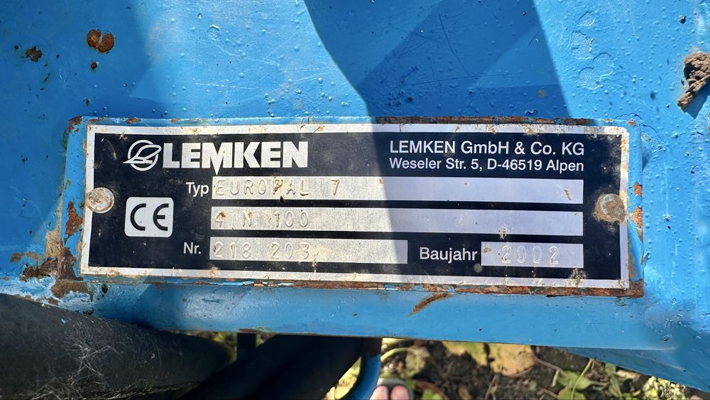 Lemken europal 7 n100 оборотний 4+ кукурудзяний полосовий