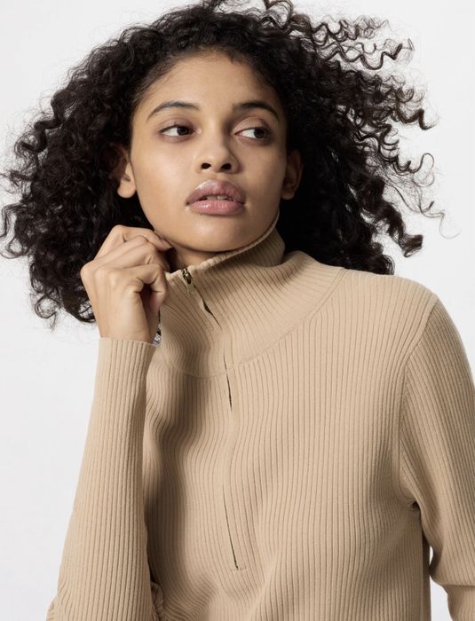 (S, М, L) Довга сукня в рубчик uniqlo half-zip knit dress