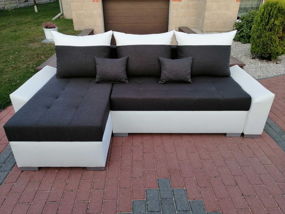 Kanapa Mateo z bokami. Narożnik z funkcją spania