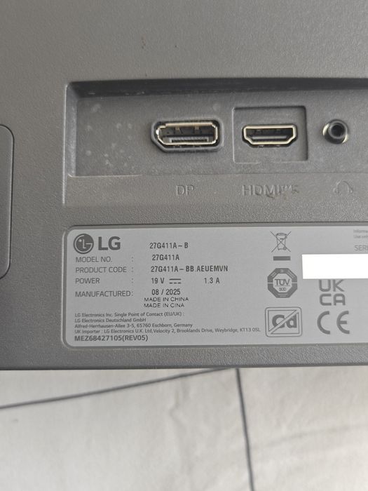 Monitor LG UltraGear 144hz 27" 1080p