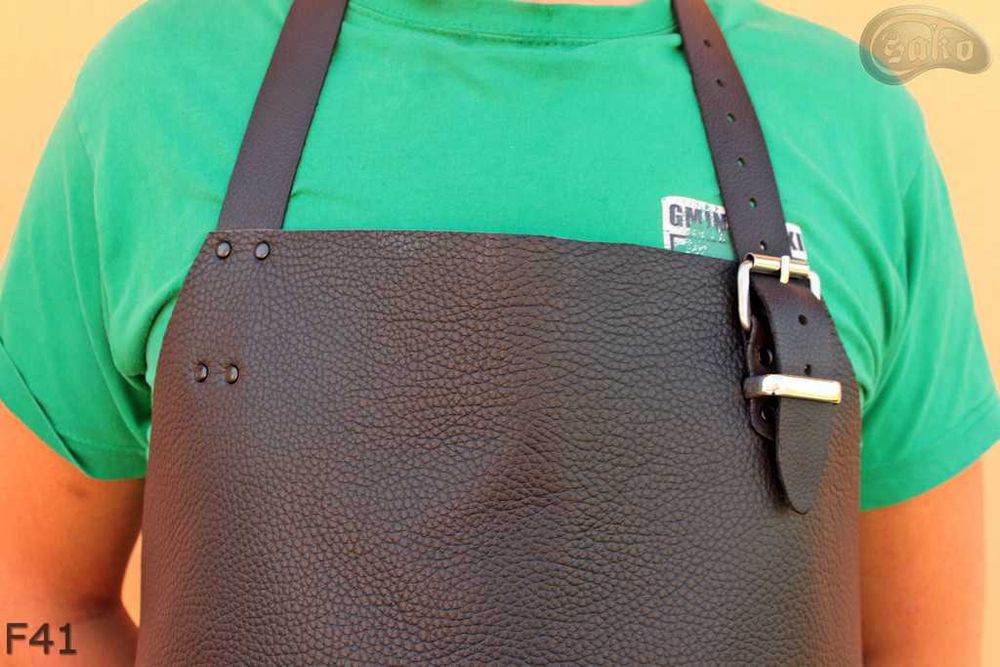 Skórzany fartuch ochronny F41 spawalniczy/kucharski/grillowy/ślusarski