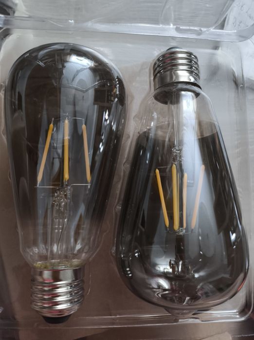 Zestaw dwoch ledowych żarówek design Edison