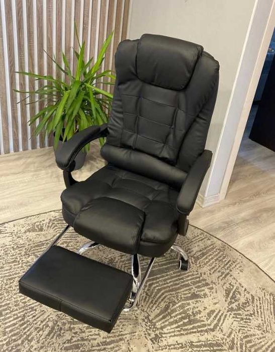 кресло офисное мягкое компьютерное с подставкой крісло офісне