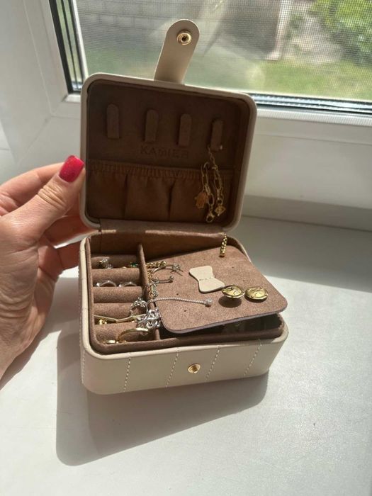 Podróżna szkatułka organizer pudełko kuferek na biżuterię PREZENT