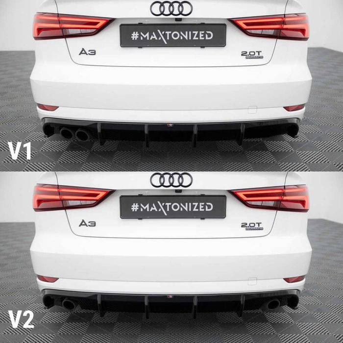 Дифузор Audi A3 8V (16-20) тюнинг обвес юбка диффузор (без s-line)