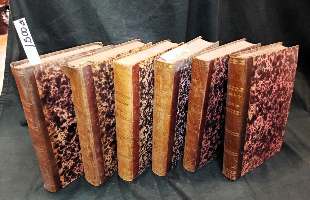 Coleção Completa de "Agiologio Dominico" (1709) – 6 Volumes Séc XVIII