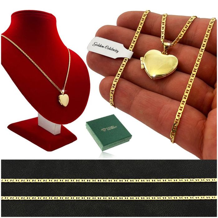 Łańcuszek Z Serduszkiem Pozłacany Srebrny Pr.925 Dla Dziewczynki Na Pr