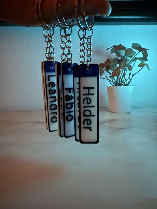 Porta-chaves personalizaveis em 3D