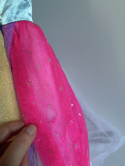 Strój sukienka tęczowa jednorożec 5-7 lat