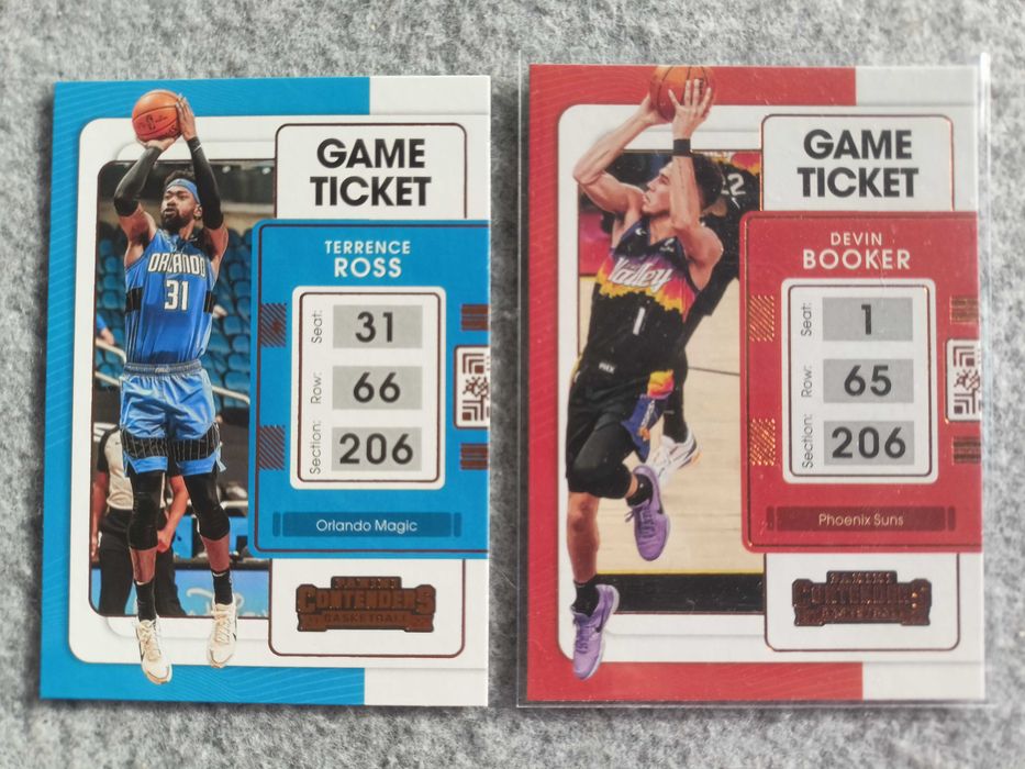 2 karty NBA 2021-22 Contenders Game Ticket Bronze Booker Ross