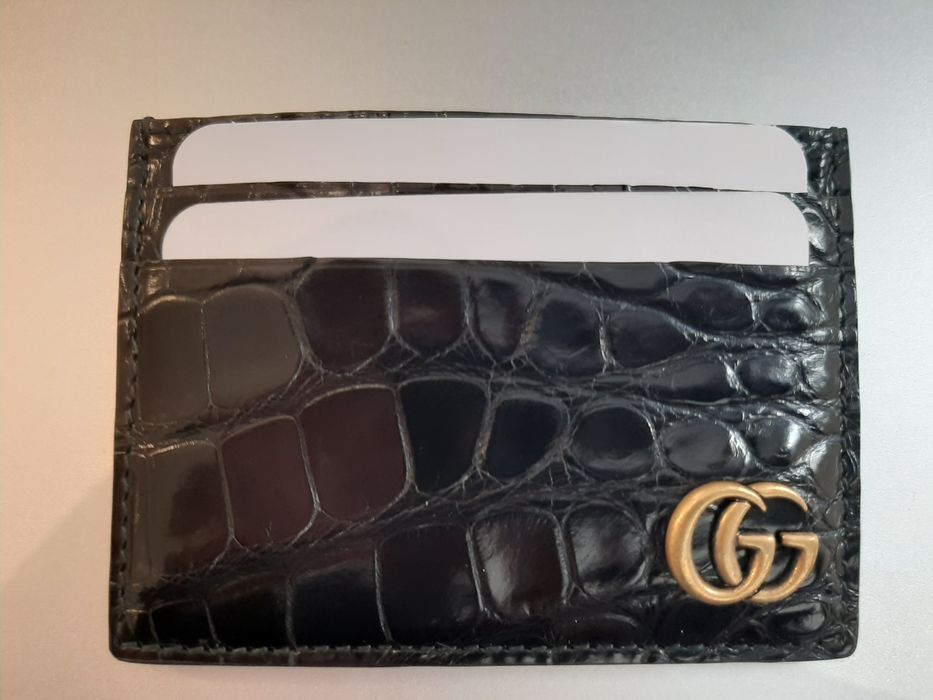 Carteira pele crocodilo - Marca Gucci Original
