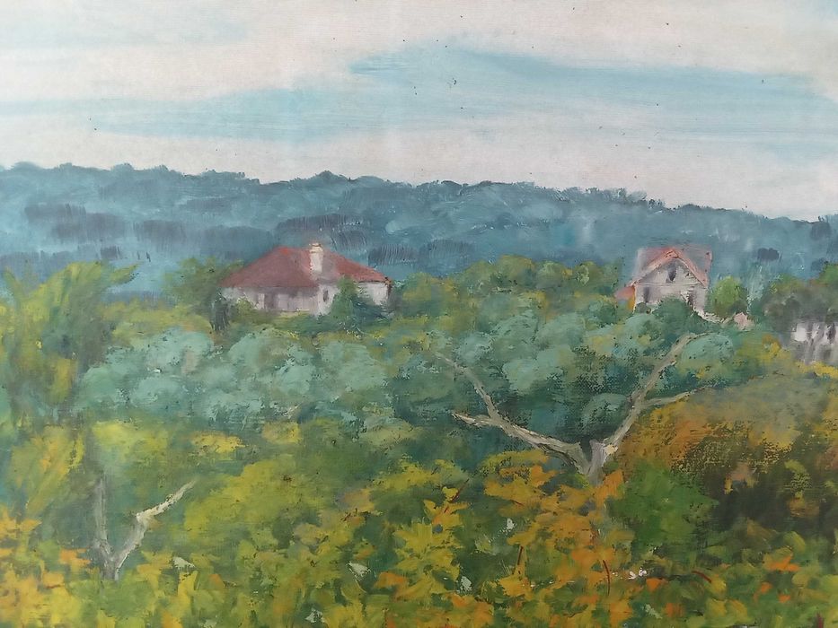 Pintura a óleo - Paisagem - Estevão Soares 1973