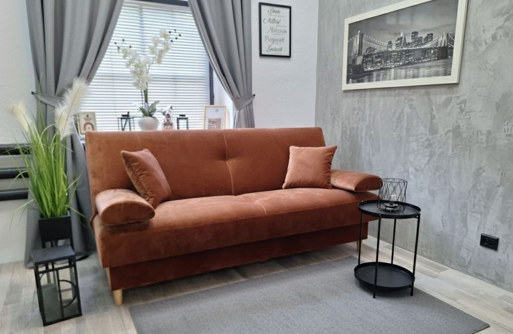 Kanapa Sofia welur sprężyny