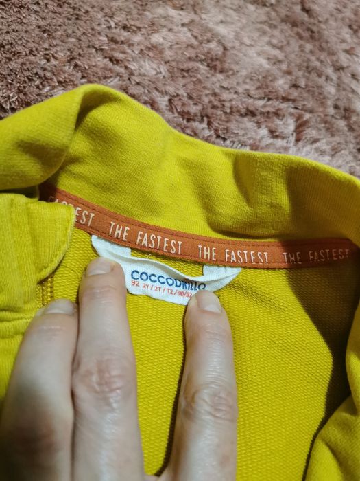 Bluza rozpinana Coccodrillo musztardowa 92