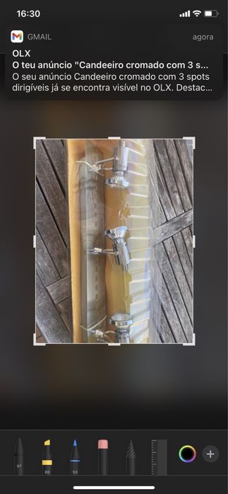 Track light with 3 spotlights, brand new