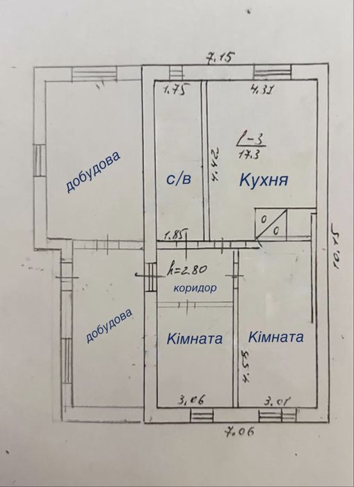 Будинок на березі р.Сухий Кагамлик с.Погреби