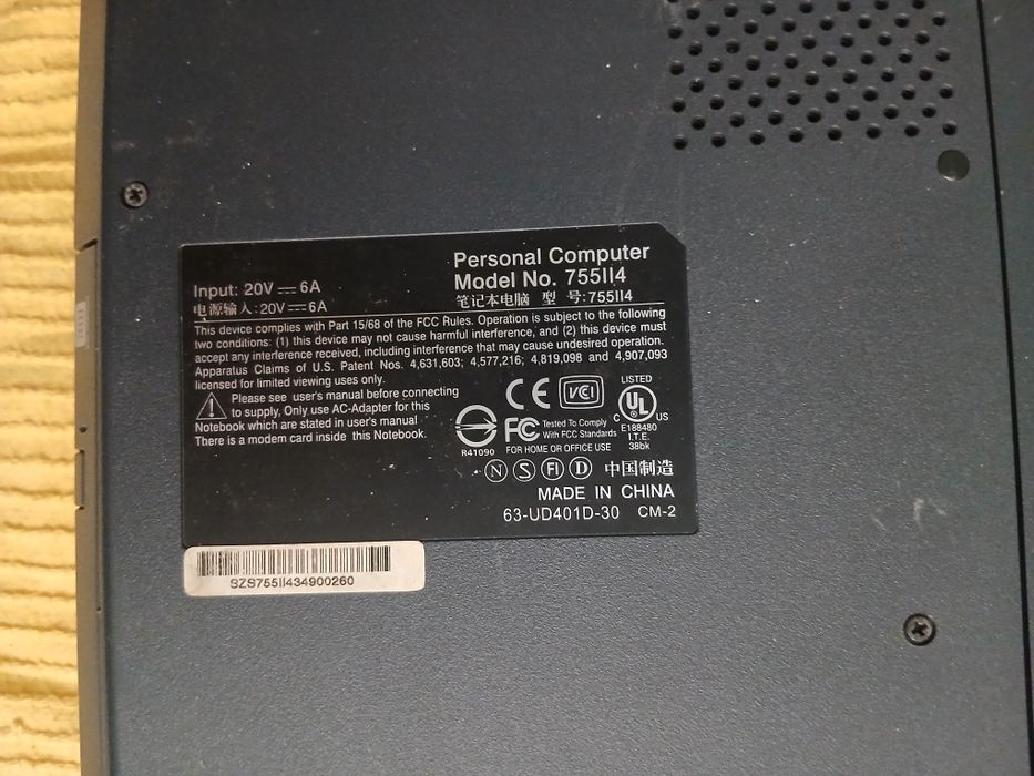 Portatil Triudus Antigo só acende a Bord