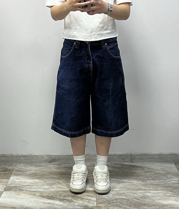Вінтажні широкі реп шорти з вишивкою BAGGY rap shorts usa широкие реп шорты бегги