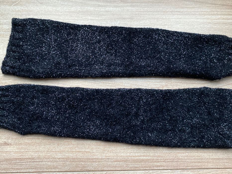 Wełniane długie rękawiczki bez palców