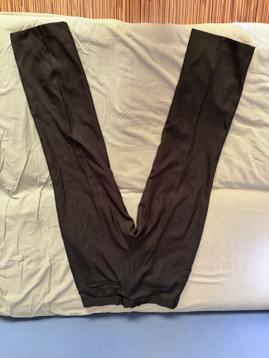 Spodnie męskie eleganckie do garnituru M czarne
