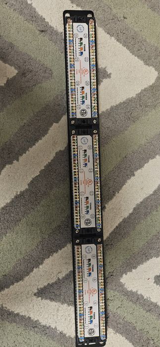 Патч панель UTP RJ-45 19" 24 порта 1U cat.5e Hypernet PP-KUTP24