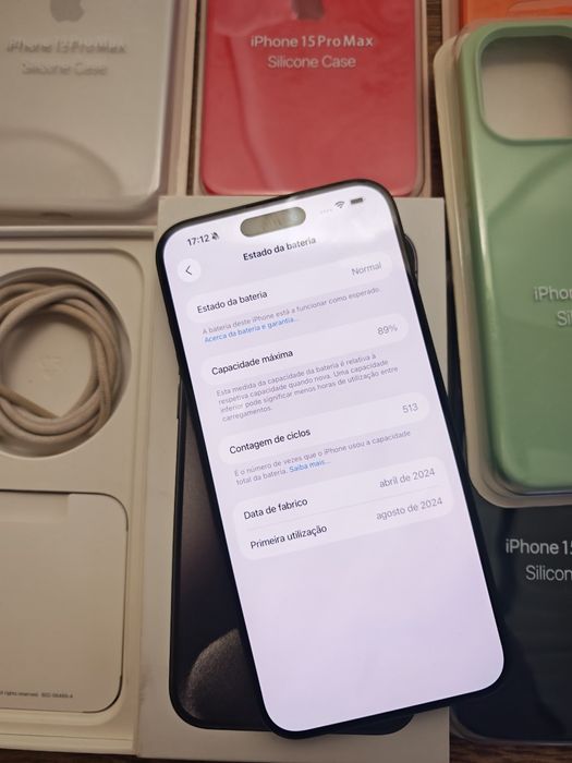 iPhone 15 Pro Max 256GB Preto Titanium   Aceito Reto