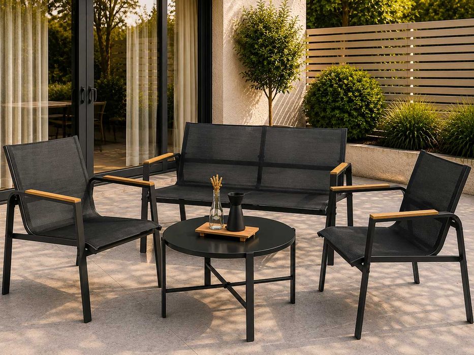 Okazja! Nowy zestaw mebli ogrodowych sofa 2 fotele stolik 4 elementy taras balkon ogród 804d