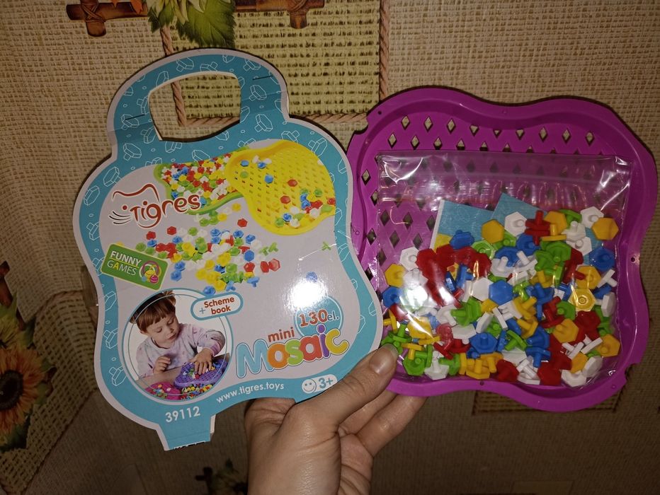 Нова мозаїка мілка 130 елементів мозаика детская
