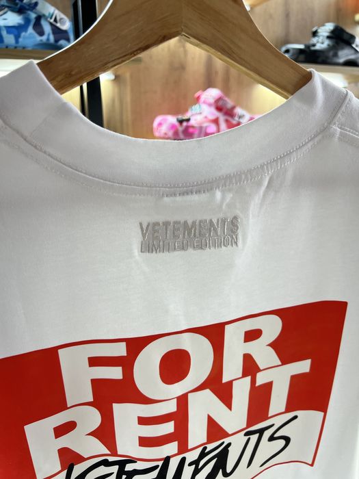 Футболка Vetements For Rent White / Red