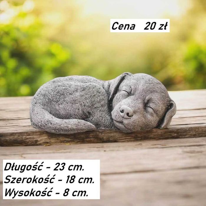 Figurka psa dekoracja Buldog piesek gipsowy piesek ogrodowy dekor