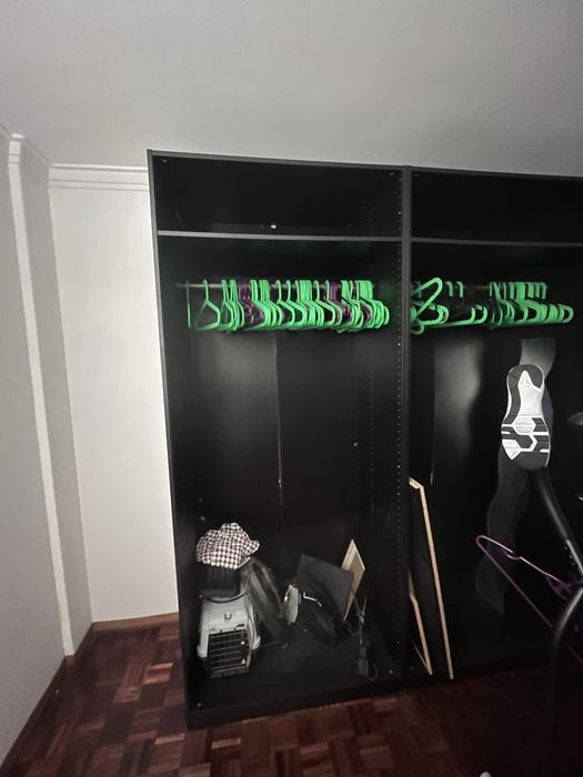 3 modulos roupeiro PAX Ikea Preto Castanho