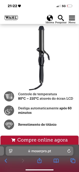 Modelador de cabelo Moser Titan Curls