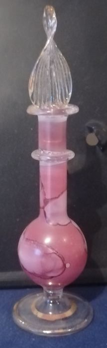 Frasco de perfume Egípcio - vidro soprado (antigo anos 40/50)