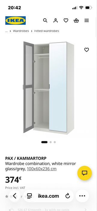 IKEA roupeiro espelhado
