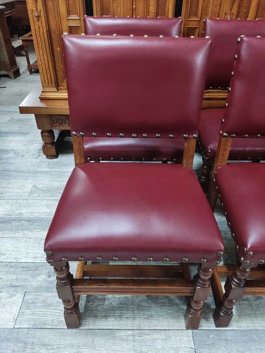 ... 6 Stylowych Tapicerowanych Krzeseł / Flamandzkie ...