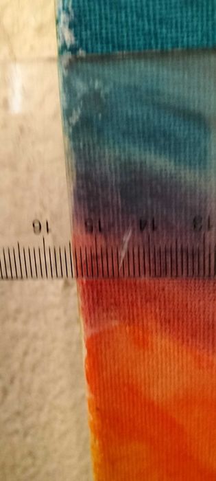 Multicolored gouache-painted canvas64585398092035121