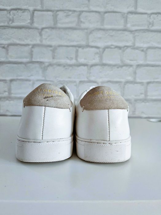 Skórzane białe sneakersy Kurt Geiger
