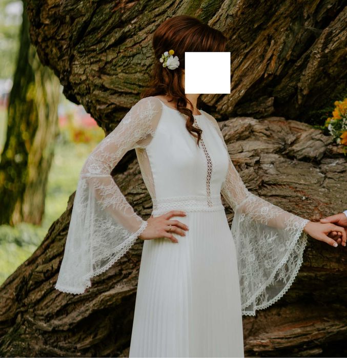 Suknia ślubna boho, rustykalna