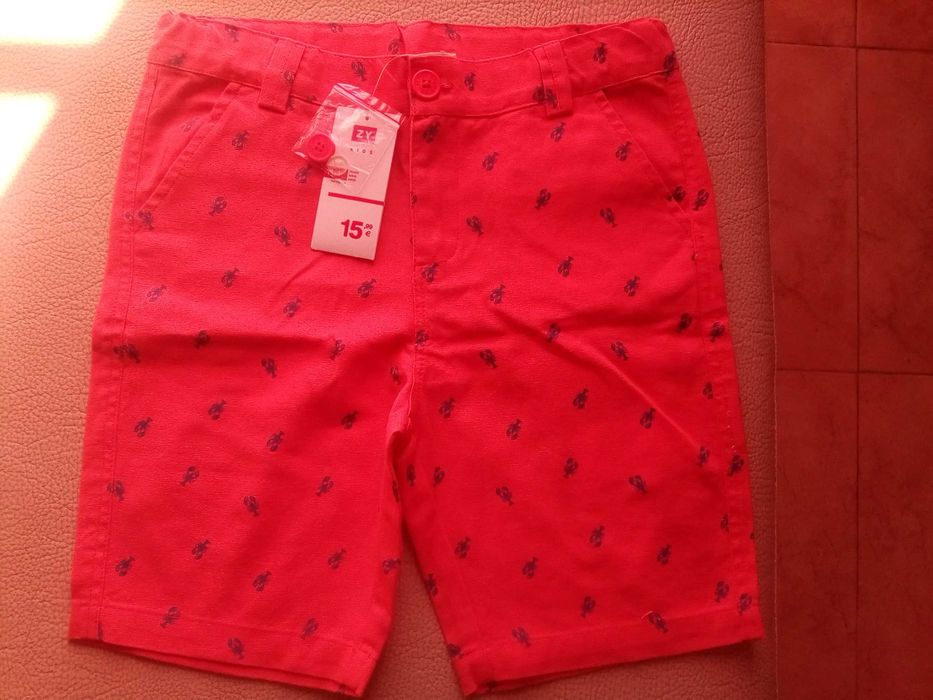 Calção laranja menino